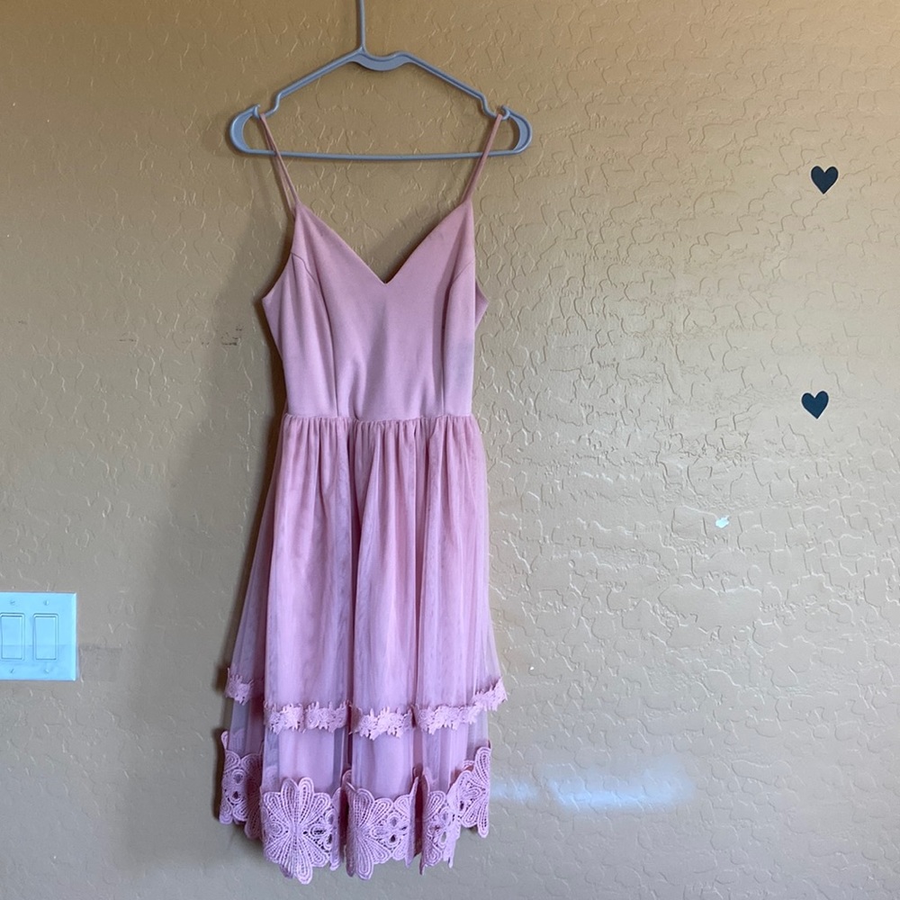 Pink mini dress